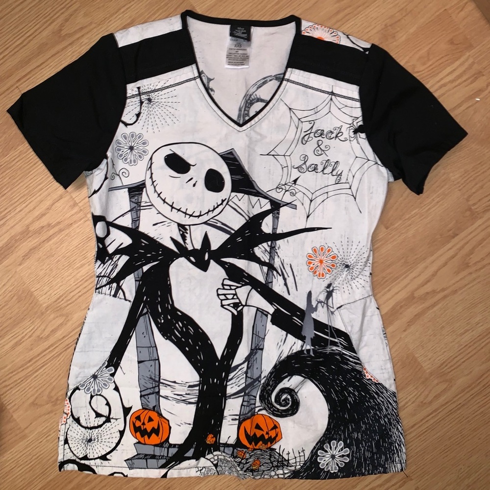 Disney Nightmare Before Christmas Scrub Top